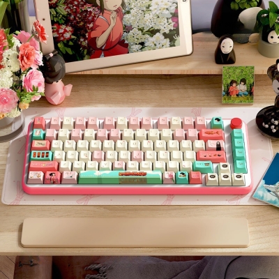 Spirited Away 104+34 / 54 Cherry Profile Keycap Set Cherry MX PBT Dye-subbed for Mechanical Gaming Keyboard